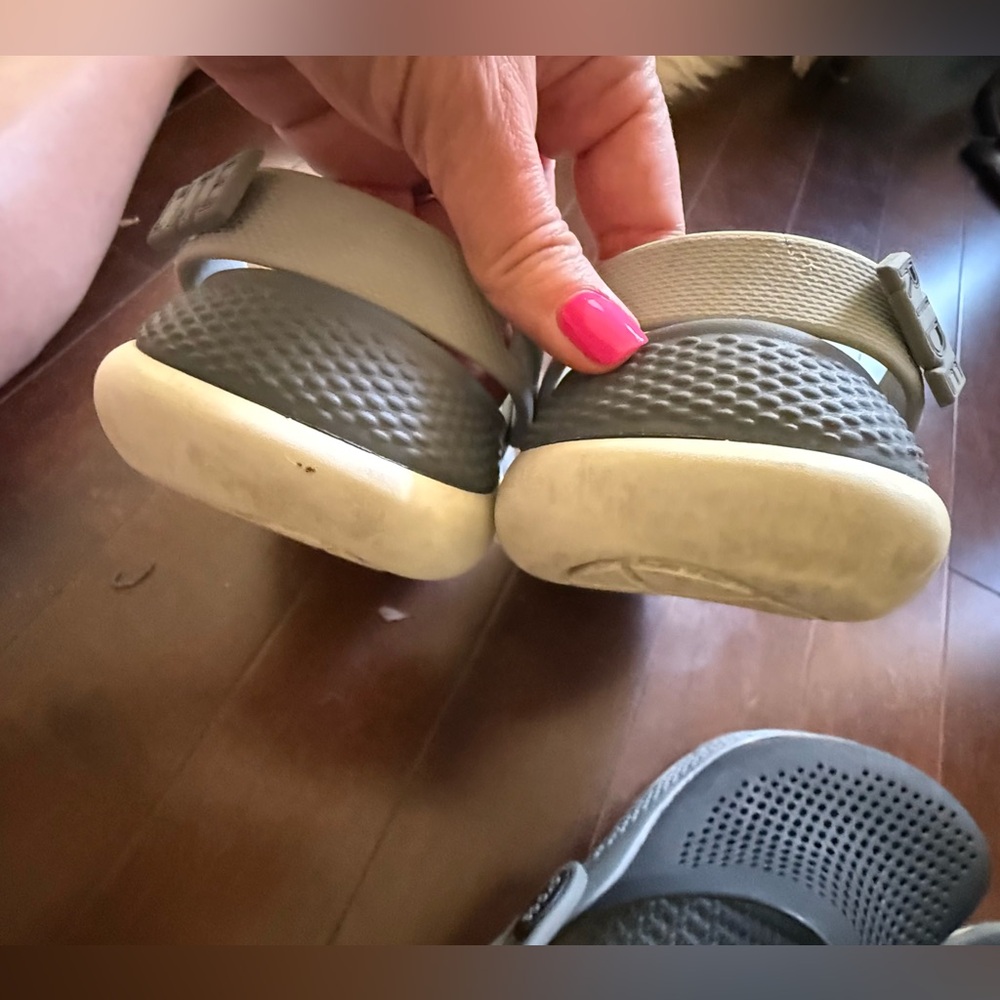CROCS Shoes - 2 pair, one Black and one Gray - Picture 9 of 15